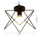 GobekUsa Iron Cage Ceiling Light Modern Nordic Retro Black Loft E27 Home Lighting