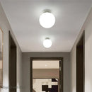 GobekUsa Glass Ball Ceiling Light: Modern Round White Fixture for Kitchen, Small Globe Lamp