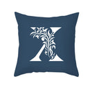 GobekUsa Blue Letter Pillowcase Solid Color Fleece Sofa Cushion, 45x45CM