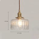 GobekUsa Brass Pumpkin LED Pendant Light - Japanese Style Bedroom Suspension