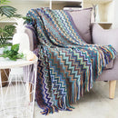 GobekUsa Geometric Aztec Baja Blanket - Boho Decor Sofa Cover & Throw