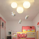 GobekUsa Flying Pig Resin LED Ceiling Light Kids Bedroom Lamp Deco Fixtures