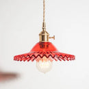 GobekUsa Copper Base Glass Pendant Light with Switch, Braided Wire - Nordic Style for Home & Restaurant Décor