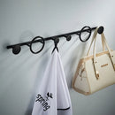 GobekUsa Brass Towel Hook Set Bathroom Kitchen Hanger Gold Black Row Robe Hat Clothes