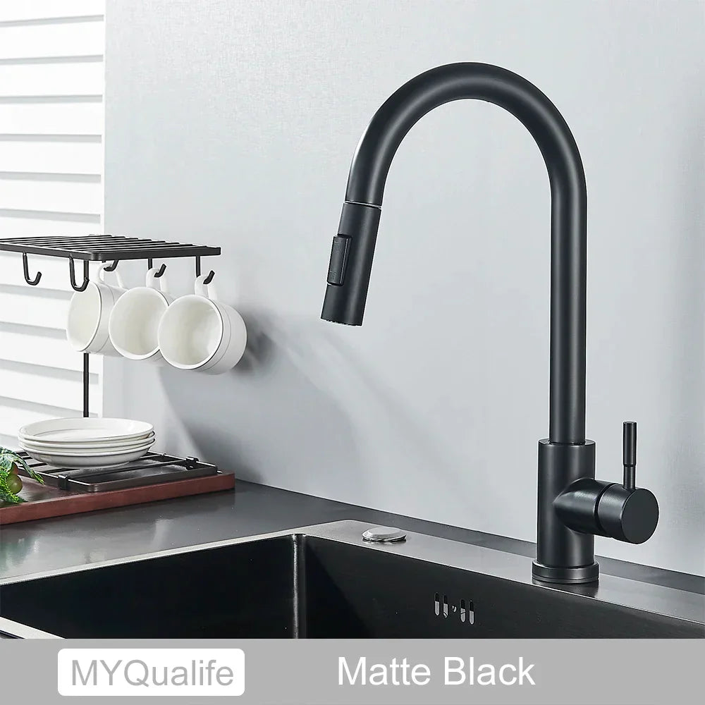 GobekUsa Gold Kitchen Faucet with Touch Sensor Control for Sensitive Mixer Experience, photo 14 of 17