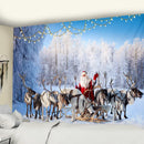 GobekUsa Christmas God Deer Tapestry: Hippie Psychedelic Bohemian Wall Hanging