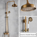 GobekUsa Brass Antique Shower Set with Handshower, Wall Mounted Single Handle Faucet