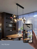 GobekUsa Glass Bubble Chandelier: Nordic Minimalist Restaurant & Bar Magic Bean Lamp