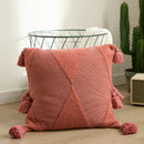 GobekUsa Knitted Tassel Cushion Cover Blue Mustard Yellow Ivory 45cm*45cm Sok Case
