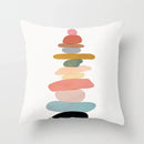GobekUsa Geometric Stitch Print Pillow Cover - Modern Minimalist Office Cushion