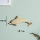 GobekUsa Dolphin Fish Ocean Background Ceramic Wall Decoration for Children's Room