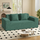 Boucle Chenille Cloud Sofa Bed — Convertible 3-Seat with Removable Pillows