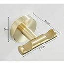 GobekUsa Brushed Gold Stainless Steel Robe Hook Wall Mounted Bathroom Hardware Hanger