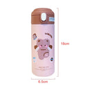 GobekUsa Cute Insulated Straw Cup Thermal Water Bottle Stainless Steel Vacuum Flask