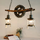 GobekUsa Gear Industrial Chandelier Pendant Lamp for Cafe Bar Restaurant