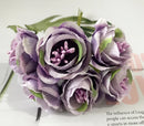 GobekUsa Artificial Peony Tea Rose Camellia Silk Flowers for Home Garden Wedding