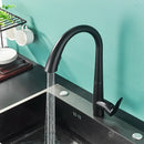 GobekUsa Black Kitchen Faucet Single Handle Pull Out Hot Cold Water Mixer Tap