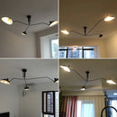 GobekUsa Black Swing Arm Chandelier | Loft Industrial Adjustable Lighting Fixture