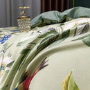 GobekUsa 1400TC Egyptian Cotton Bird Floral Bedding Set - Luxury 4Pcs