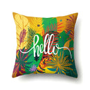 GobekUsa Green Tropical Leaves Pillow Cover - Four Season Landscape Decor
