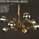 GobekUsa Gold Glass Ball Chandelier LED Lighting for Living Room, Kitchen, Bedroom