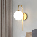 GobekUsa Glass Ball LED Wall Sconce for Elegant Living Room Bedroom Hotel Staircase Lighting