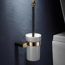 GobekUsa Gold & Black Bathroom Set - Shelf, Towel Rack, Holder, Brush Holder & More