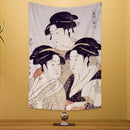GobekUsa Geisha Kanagawa Print Wall Hanging for Bohemian Home Decor & Yoga Mat