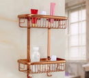 GobekUsa Gold Brass Bathroom Shelf with Soap Holder 30cm/45cm