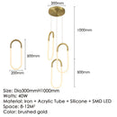 GobekUsa Gold Acrylic Ring Pendant Light for Modern Living Spaces