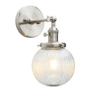 GobekUsa Industrial Ribbed Glass Wall Sconces for Kitchen Living Room Bedroom