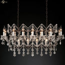 GobekUsa Iron Crystal LED Chandelier: 19th Century Style Kitchen Pendant Light