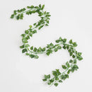 GobekUsa Artificial Hanging Christmas Garland Green Silk Leaves for Home Wedding Garden