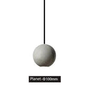 GobekUsa Industrial Moon Cement Pendant Light for Kitchen, Bar, and Bedside