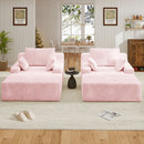 Convertible Velvet Sofa Bed – Reclining Chaise Lounge Sleeper Chair with Iron Frame