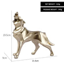GobekUsa Geometric Wolf Statue Resin Abstract Animal Figurine Home Office Decor Sculpture