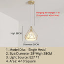 GobekUsa Gold Triangle Pendant Lights: Nordic Style 1head/3heads Metal Fixtures, Simple Décor Lighting