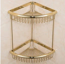 GobekUsa Brass Jade Bathroom Hardware Set: Corner Shelf, Paper Holder, Towel Bar, Soap Basket, Rack.
