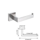 GobekUsa Brushed Nickel Bathroom Hardware Set: Robe Hook, Towel Rail, Bar Rack, Shelf, Tissue Holder