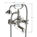 GobekUsa Dual Handle Luxury Bathtub Faucet with Handheld Shower Mixer