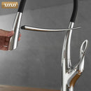GobekUsa Brushed Nickel Kitchen Faucet Pull Down Single Handle 360° Rotation