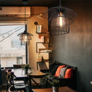 GobekUsa Black Iron Cage Pendant Light for Kitchen Living Room Shop