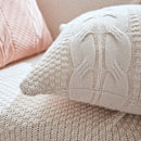 GobekUsa Double Cable Knit Cushion Cover in 5 Soft Colors, 45cm x 45cm
