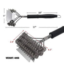 GobekUsa BBQ Triple Head Brush - Grill Cleaner Tool for Barbecue and Oven