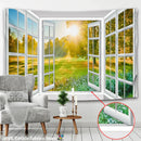 GobekUsa 3D Landscape Window Wall Tapestry Nordic Style Home Decoration Painting