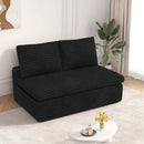 Modular Corduroy Loveseat Sofa — Armless, Deep-Seat, No Assembly by EnvelorHome