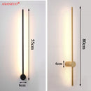 GobekUsa Black Gold Aluminum LED Wall Sconce, Modern Home Decor for Living Room, Bedroom