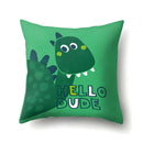 GobekUsa Dino Baby Pillowcase: Cute Dino Drive Car Letter Cushion Cover for Bedroom Decor