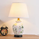GobekUsa 30cm White Fabric Lampshade for E27 Ceramic Desk Bedside Floor Table Lamps