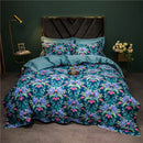 GobekUsa 1400TC Egyptian Cotton Bird Floral Bedding Set - Luxury 4Pcs